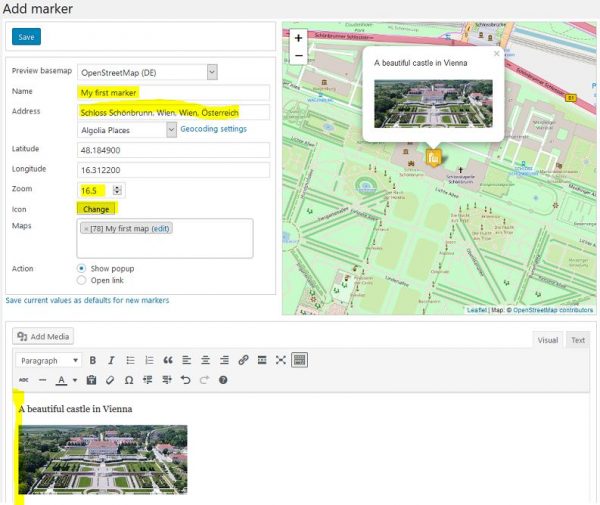 Starter guide – how to create a basic map › Maps Marker Pro